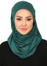 Wilda - Hijab Di Cotone Verde Scuro