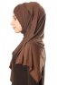 Betul - Marrone Scuro 1X Jersey Hijab - Ecardin
