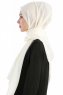 Burcu Creme Chiffon Hijab Madame Polo 130025-3