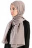 Burcu Taupe Chiffon Hijab Sjal Madame Polo 130026-2