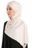 Cansu Beige 3X Jersey Hijab Sjal Ecardin 200911-2