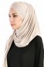 Cansu Ljus Taupe 3X Jersey Hijab Sjal 200910-2
