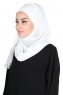 Carin - Hijab Chiffon Pratico Bianco Sporco