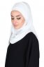 Carin - Hijab Chiffon Pratico Bianco Sporco