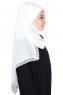 Carin - Hijab Chiffon Pratico Bianco Sporco