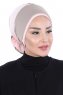 Clara - Turbante Di Cotone Taupe & Rosa Antico