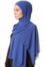 Derya - Hijab Pratico Chiffon Blu