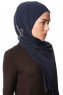 Derya - Hijab Pratico Chiffon Blu Navy Scuro