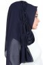 Disa - Hijab Chiffon Pratico Blu Navy