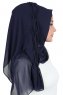 Disa - Hijab Chiffon Pratico Blu Navy