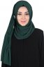 Disa - Hijab Chiffon Pratico Verde Scuro