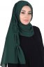 Disa - Hijab Chiffon Pratico Verde Scuro