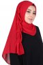 Disa - Hijab Chiffon Pratico Rosso