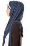 Duru - Hijab Jersey Blu Navy & Creme