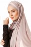 Duru - Hijab Jersey Grigio Pietra & Rosa Antico