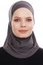 Elif - Hijab Sport Antracite - Ecardin