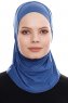 Elif - Hijab Sport Blu - Ecardin