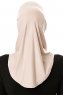 Elif - Hijab Sport Taupe Chiaro - Ecardin