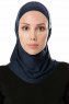 Elif - Hijab Sport Blu Navy - Ecardin