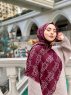 Elyas - Hijab Fantasia Di Cotone Bordò - Mirach