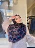 Elyas - Hijab Fantasia Di Cotone Blu Navy - Mirach