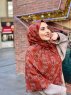Elyas - Hijab Fantasia Di Cotone Rosso Mattone - Mirach