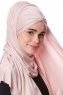 Eslem - Hijab Pile Jersey Rosa Antico - Ecardin