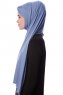 Eslem - Hijab Pile Jersey Indaco - Ecardin