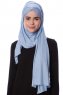 Eslem - Hijab Pile Jersey Azzurro - Ecardin