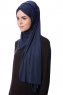 Eslem - Hijab Pile Jersey Blu Navy - Ecardin