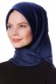 Eylul - Hijab Rayon Quadrato Blu Navy