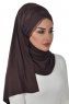 Filippa - Hijab Cotone Pratico Marrone - Ayse Turban