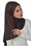 Filippa - Hijab Cotone Pratico Marrone - Ayse Turban