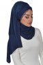 Filippa - Hijab Cotone Pratico Blu Navy - Ayse Turban