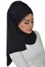 Filippa - Hijab Cotone Pratico Nero - Ayse Turban