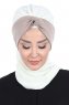 Gill - Hijab Pratico Creme & Taupe