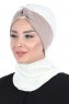 Gill - Hijab Pratico Creme & Taupe