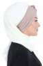 Gill - Hijab Pratico Creme & Taupe