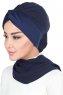 Gill - Hijab Pratico Blu Navy & Blu Navy
