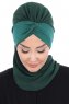 Gill - Hijab Pratico Verde Scuro & Verde Scuro