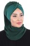 Gill - Hijab Pratico Verde Scuro & Verde Scuro