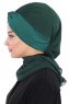 Gill - Hijab Pratico Verde Scuro & Verde Scuro