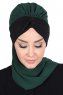 Gill - Hijab Pratico Verde Scuro & Nero
