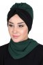 Gill - Hijab Pratico Verde Scuro & Nero