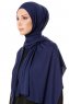 Hande - Hijab Di Cotone Blu Navy - Gülsoy