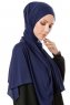 Hande - Hijab Di Cotone Blu Navy - Gülsoy