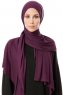 Hande - Hijab Di Cotone Prugna - Gülsoy