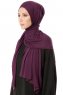 Hande - Hijab Di Cotone Prugna - Gülsoy
