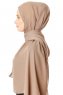 Hazal - Hijab Crepe Taupe - Ecardin