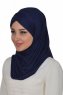 Hilda - Hijab Di Cotone Blu Navy